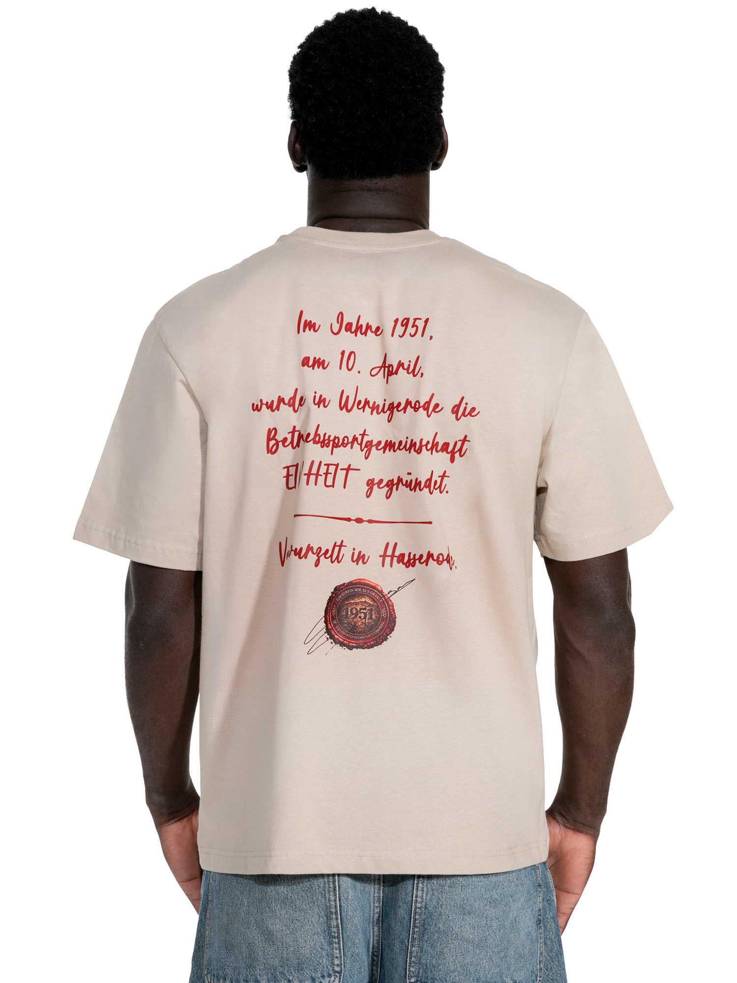 FC Einheit Wernigerode Oversize Fanshirt „1951“ – Beige