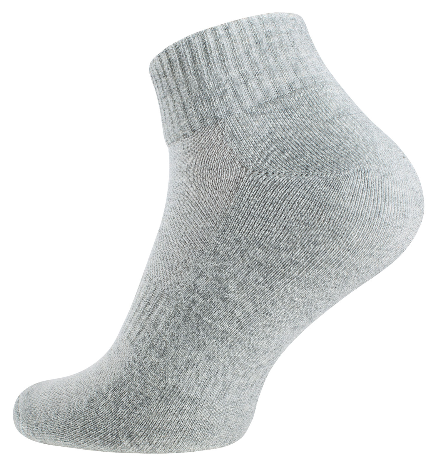 Sport-Kurzschaftsocken-grau-stark-soul-2100_fuss_grau Quarter Socken-Sportsocken mit Mesh-Strick, 6 Paar