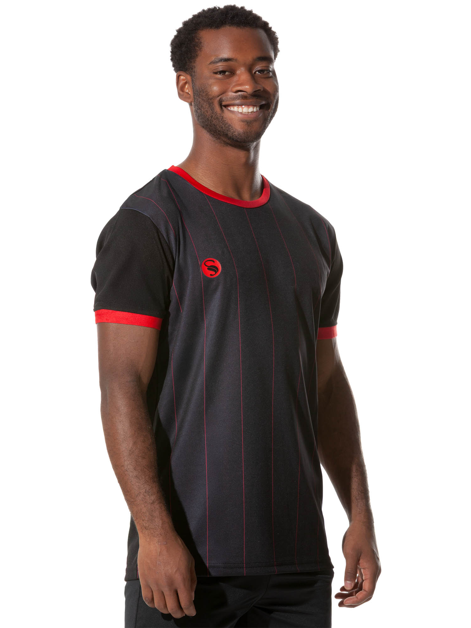 Kurzarm Trikot - Sportshirt "Pinstripes"