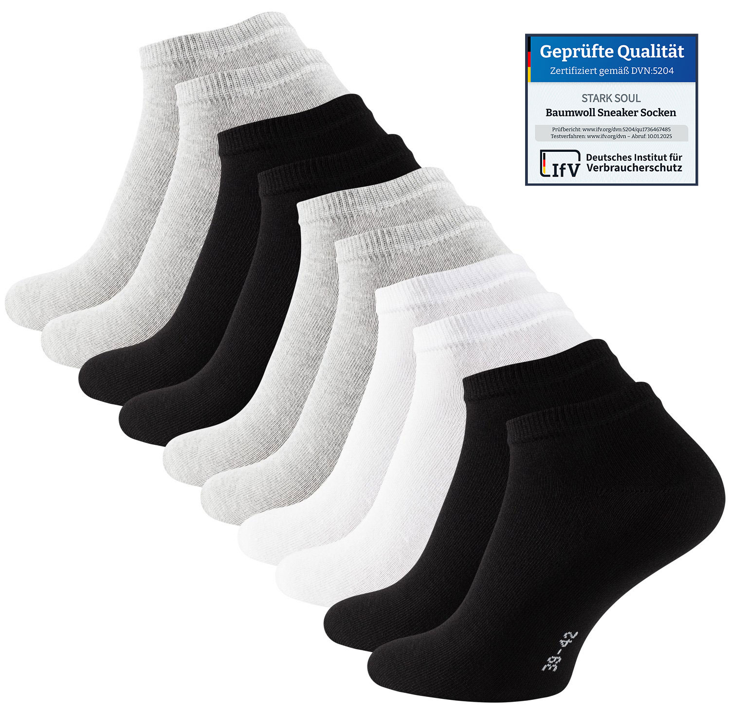 Sneakersocken 10 Paar -Essentials - Sneakersocken 10 Paar -Essentials -