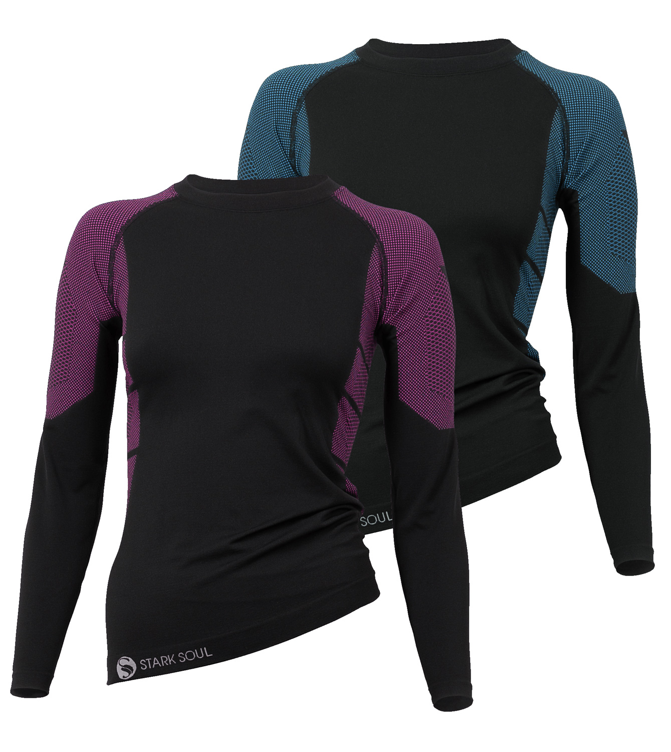 Funktionsshirt-Langarm-schwarz-pink-tuerkis-stark-soul-5092_schw-pink-blau
