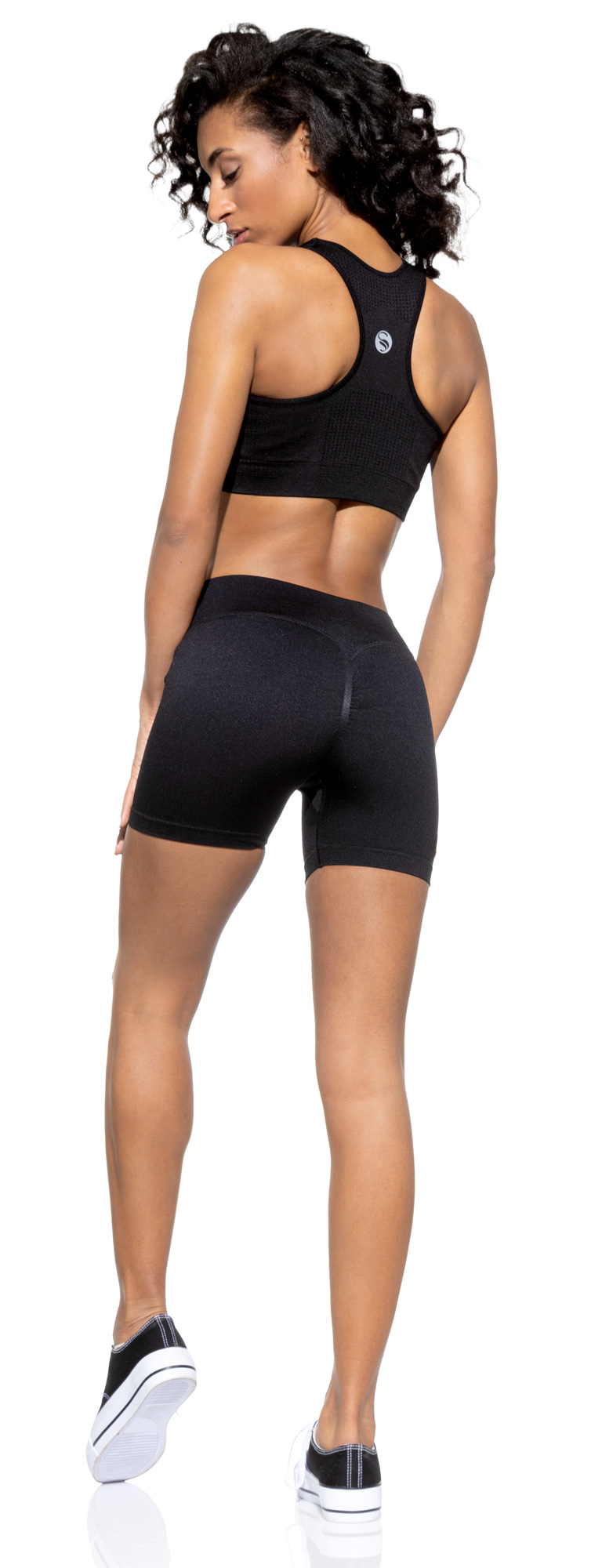 Kurze Damen Scrunch Shorts – Eng anliegende Booty Leggings mit Push-Up Effekt, High Waist Sportshort
