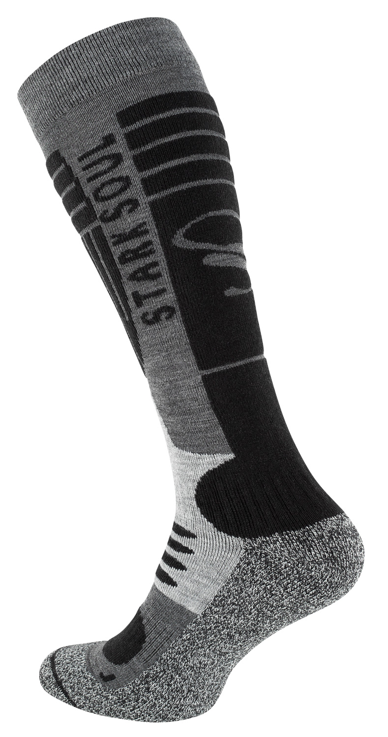 outdoor-socken-schwarz-grau-stark-soul-2148_fuss-04 Ski & Snowboard Socken mit Spezialpolsterung, 2 Paar