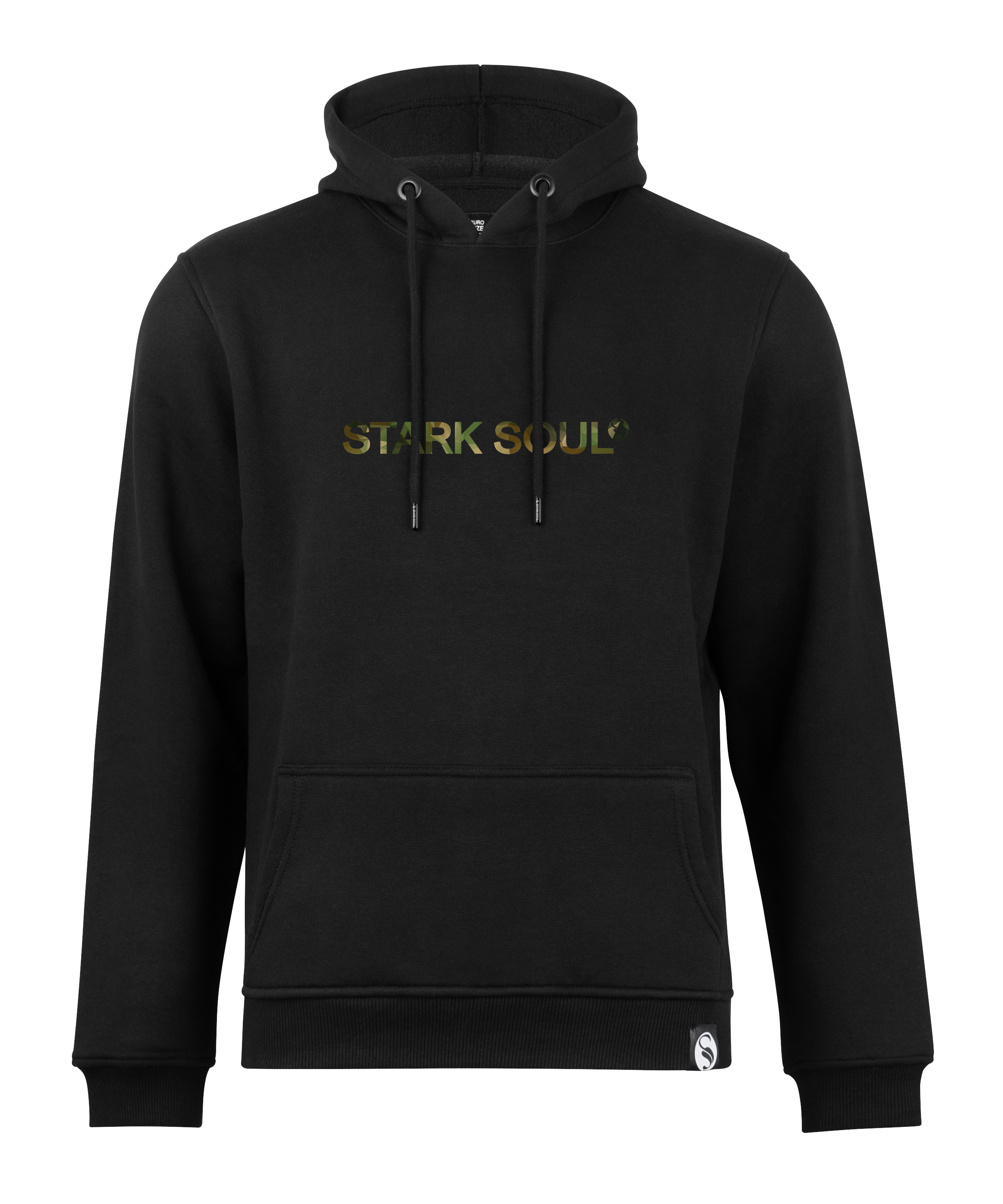 1032_schwarz_camo_green Hoodie mit Stark Soul-Print in Camouflage-Optik - French-Terry - Kapuzenpullover