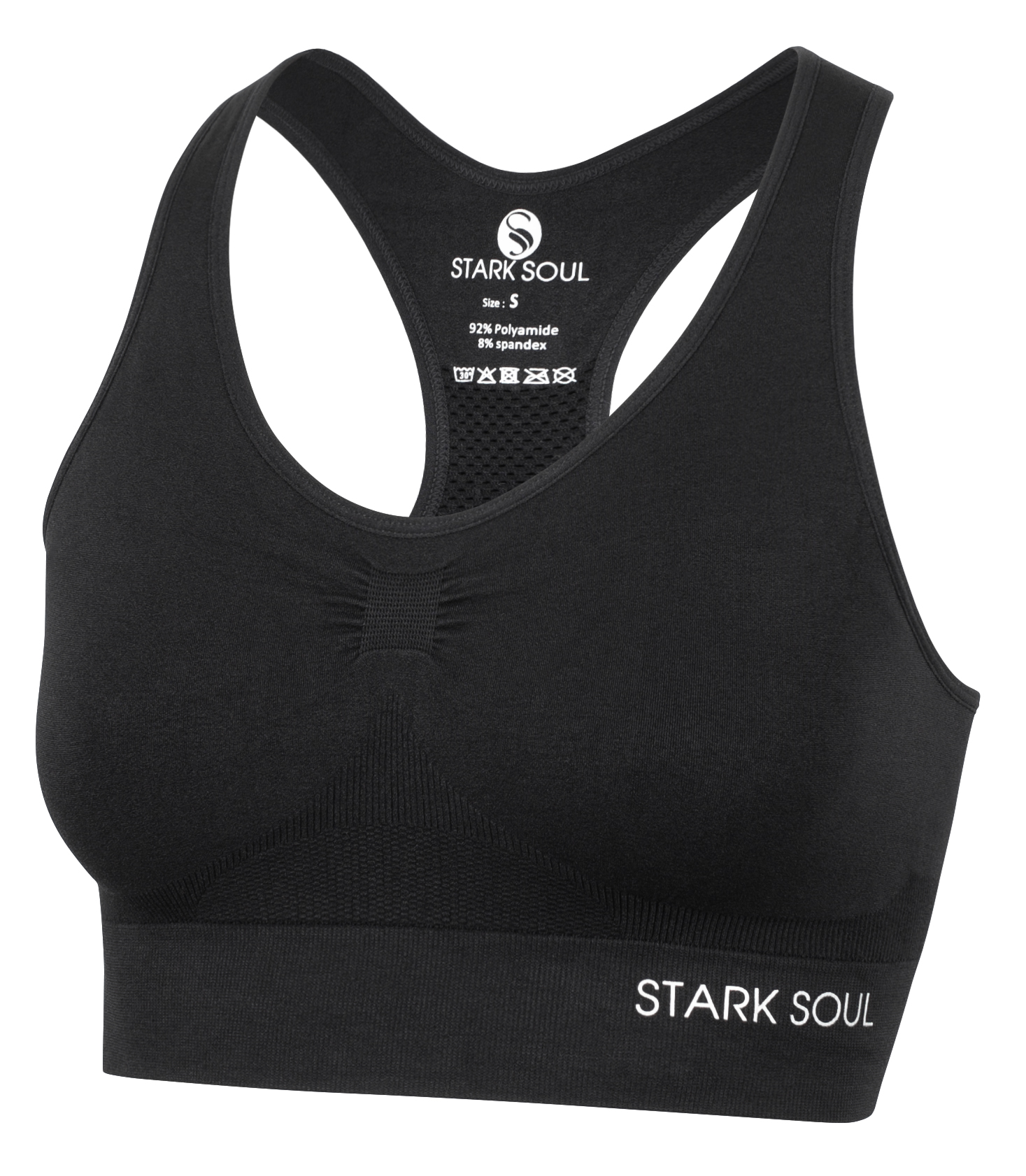 Sport-BH_Bra_Sportshirt_5119_schwarz-front Bra Light Support - Sports bra, double-layered
