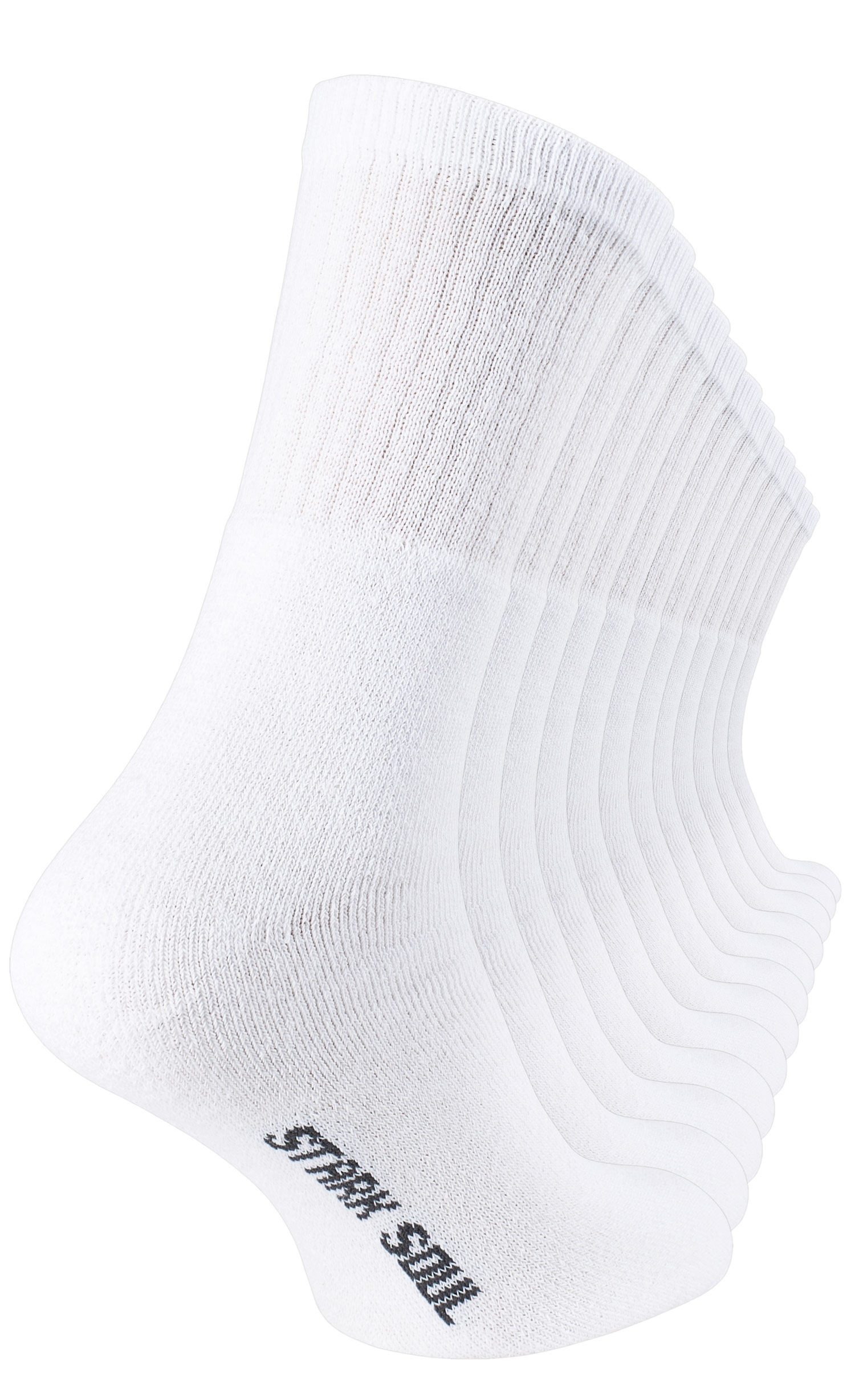 Tennissocken-weiss-stark-soul-2092-12xfuss Crew Socken - 6 oder 12 Paar Tennissocken in weiss