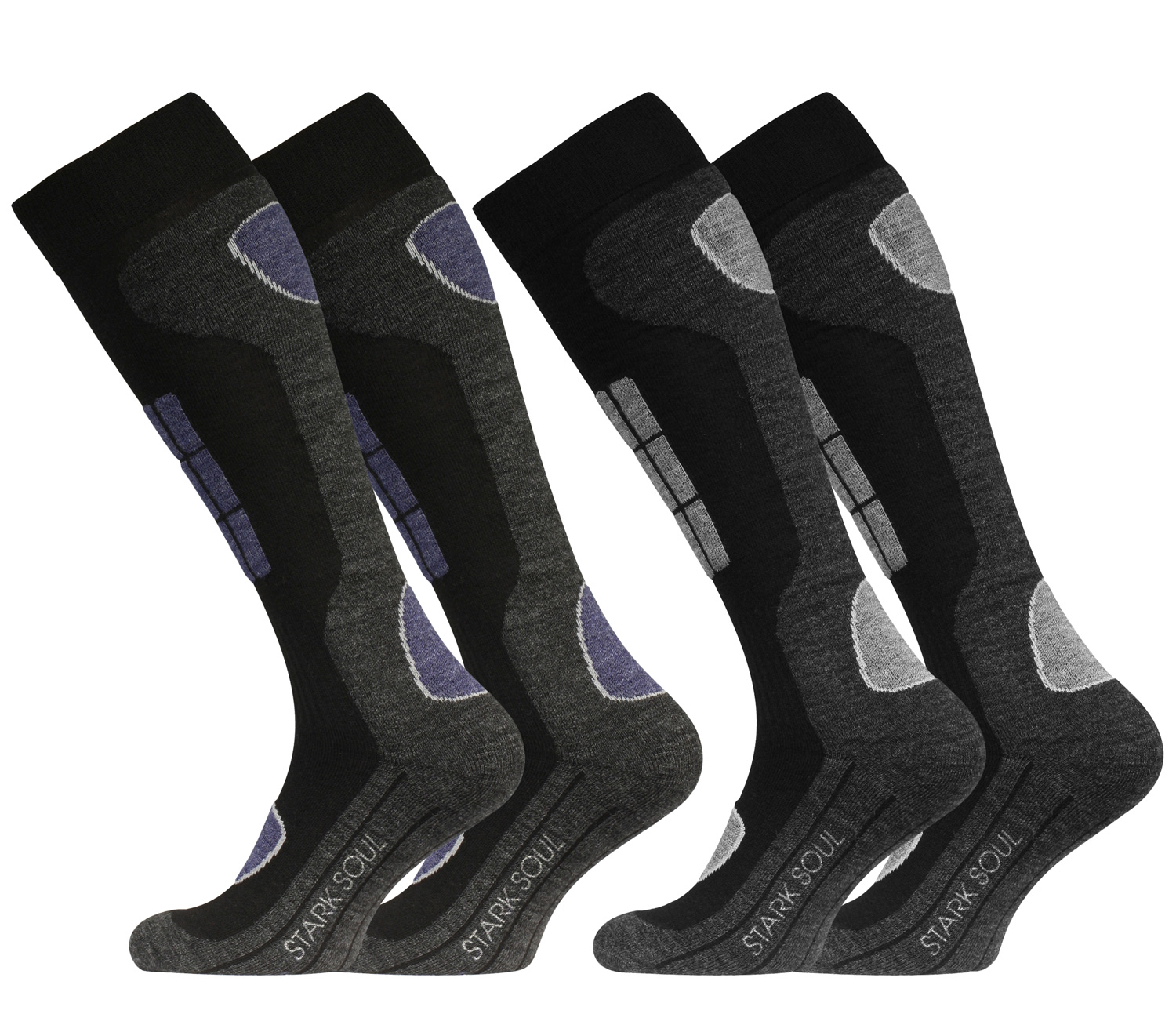 Ski & Snowboard Socken, Spezialpolsterung,  2 Paar