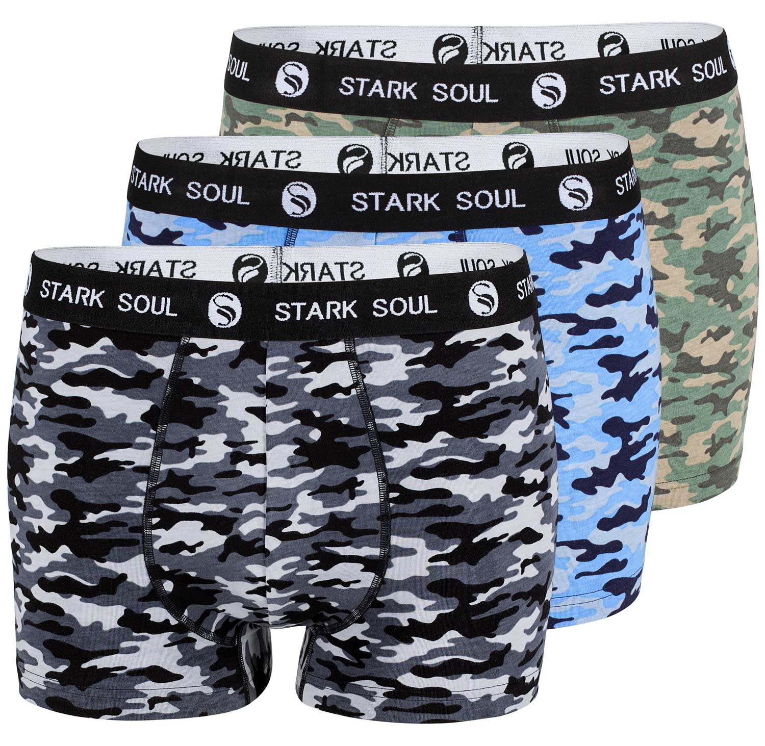 Boxer shorts camouflage 3-pack colour mix
