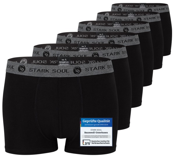 Boxershorts 6er Pack - Komfortable Baumwoll-Elasthan Mischung
