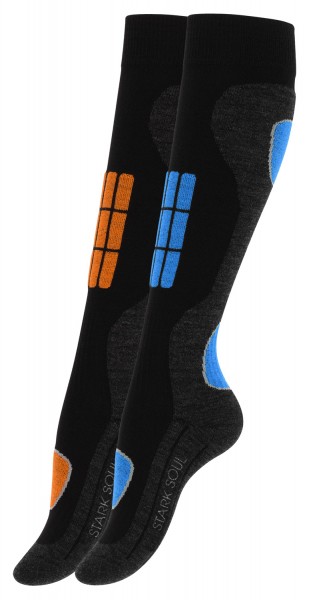 Ski & Snowboard Socken, Wintersport Socken mit Spezialpolsterung, 2 Paar