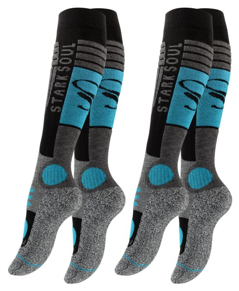 Ski & Snowboard Socken mit Spezialpolsterung, 2 Paar