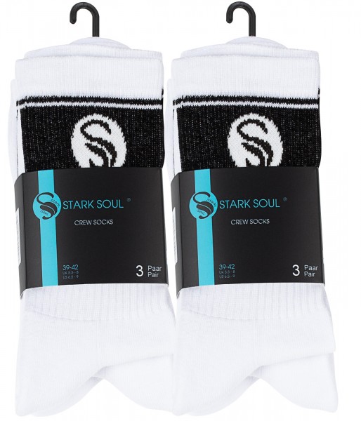 Crew socks in RETRO design - terry sole, 6 pairs