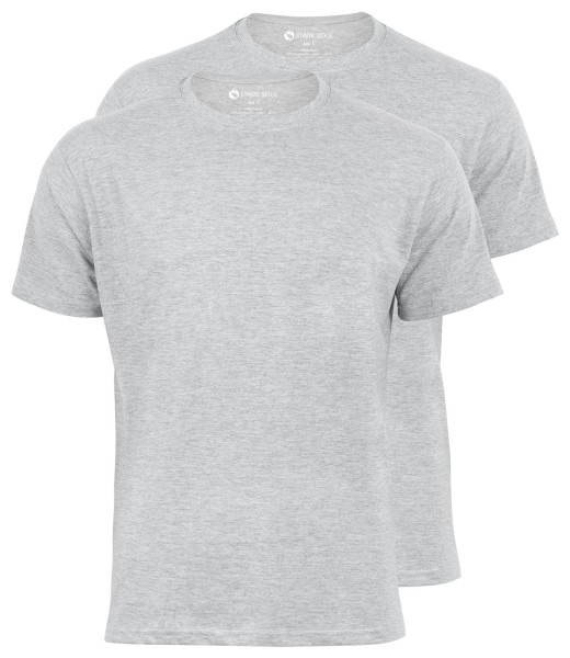 T-Shirt 2er Pack, Baumwolle - Rundhalsausschnitt