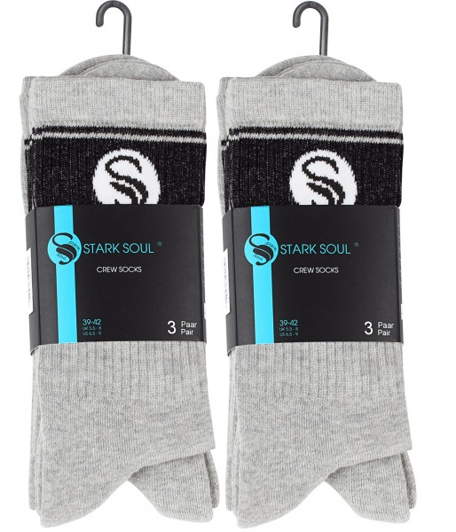 Crew socks in RETRO design - terry sole, 6 pairs