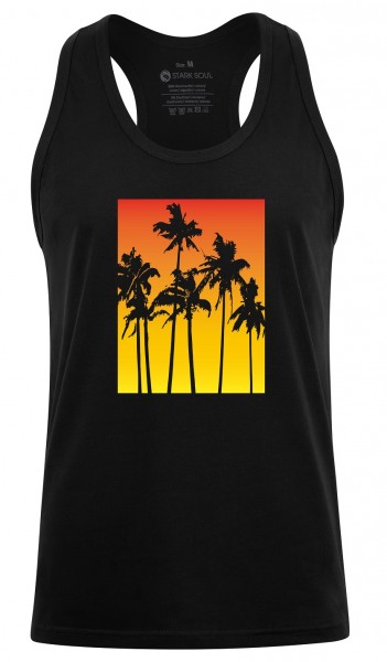 Muscle Shirt, U-Neck, Sunset Palms