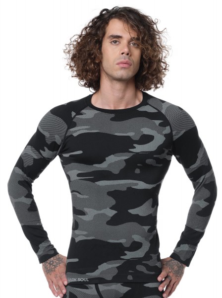 Functional shirt long sleeve - camouflage