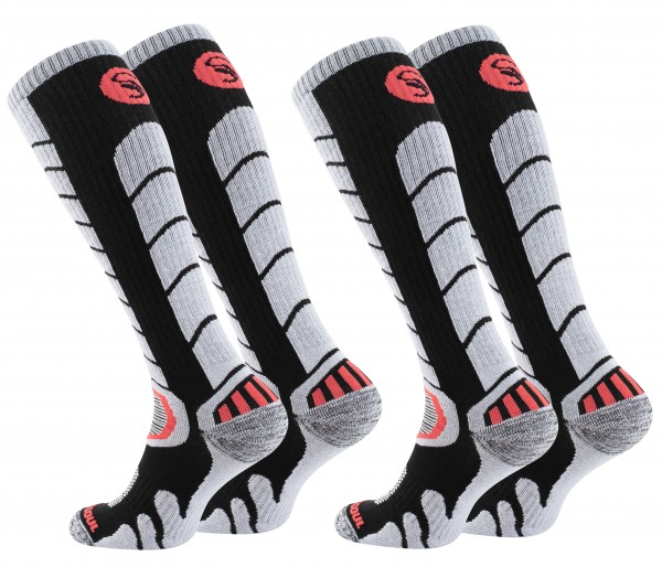 Ski & Snowboard Socken mit Spezialpolsterung, 2 Paar