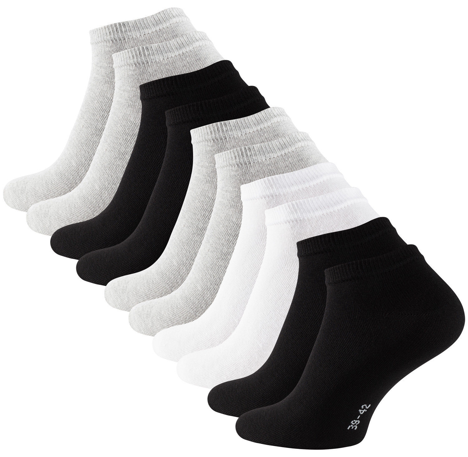 10 Paar Sneaker-Socken, Baumwolle -Essentials - | Stark Soul International