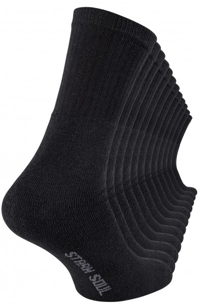 Crew Socken - 6 oder 12 Paar Tennissocken in schwarz