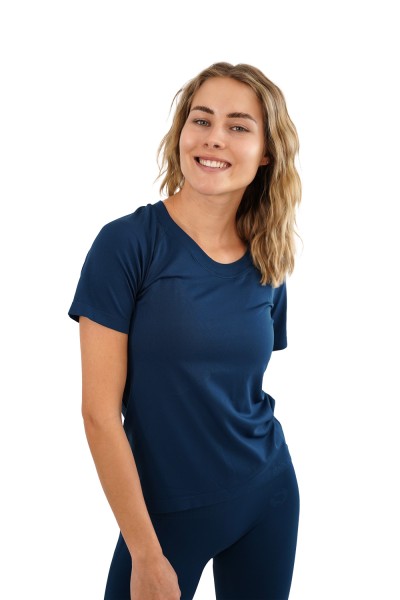 Sport Shirt Damen Kurzarm Seamless - Racer - Laufshirt
