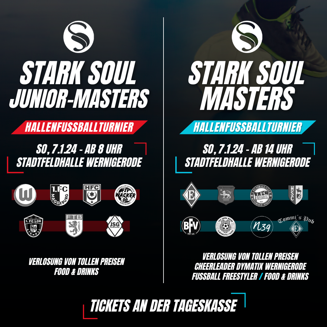 Stark Soul Hallen Masters und Junior Masters - Fußballturnier mit Vollbande